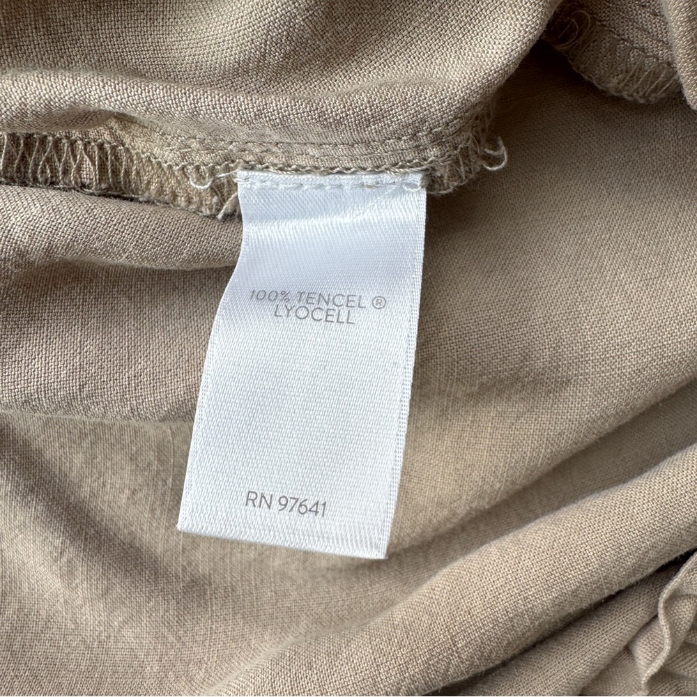 J Jill Tencel Beige Wide Leg Crop Pants - Picture 5 of 8
